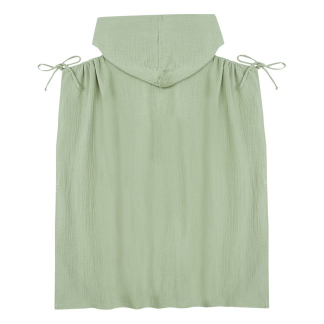 Poncho Gaze aus Baumwolle Lepos | Salbei