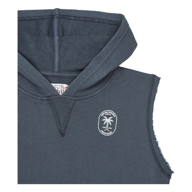 Sudadera con capucha sin mangas Logan | Negro
