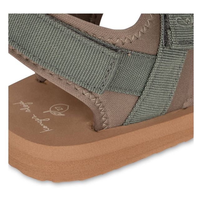 Flache Sandalen Sun | Salbei