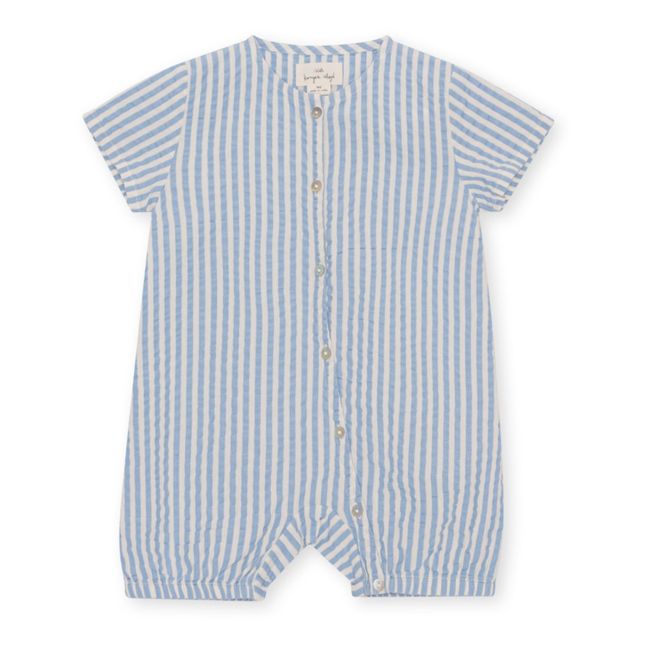 Ace Organic Cotton Rompers | Azul