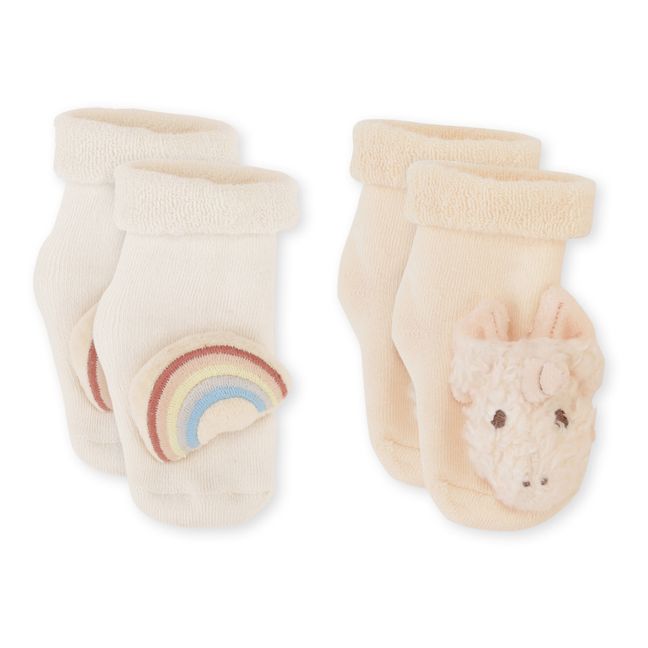 2er-Set Socken aus Bio-Baumwolle | Seidenfarben