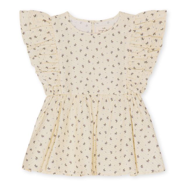 Blouse à Volants Bitsy Coton Bio | Ecru