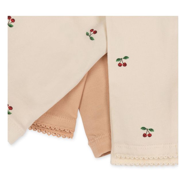Set di 2 leggings in cotone organico | Rosa
