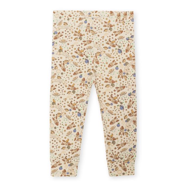 Legging Imprimé Coton bio | Ecru