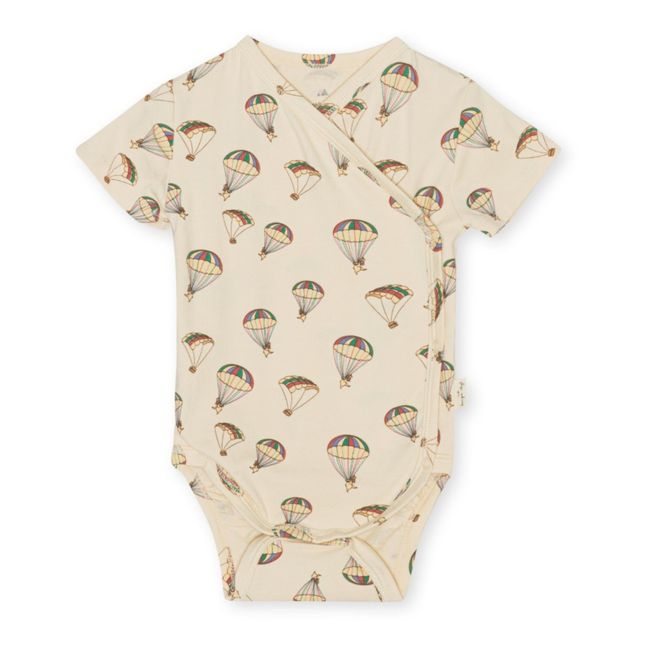 Body estampado floral de algodón bio | Crudo