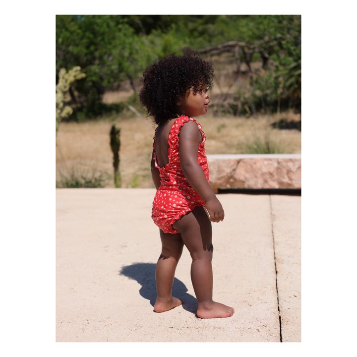 Recycled Polyester One-Piece Swimsuit | Red- Product image n°2