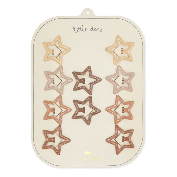 Star Hair Clips - Set of 10 | Beige- Product image n°0