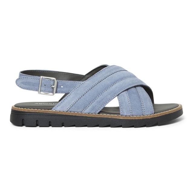 Sandales Suede | Azul Cielo
