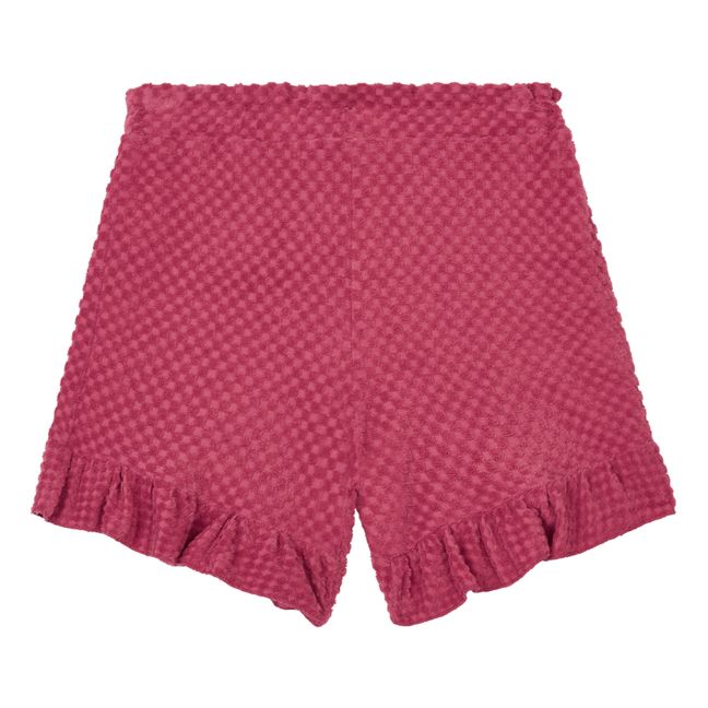 Terry Cloth Frill Shorts | Pink