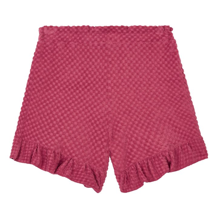 Pantalones cortos de rizo con volantes | Rosa- Imagen del producto n°0