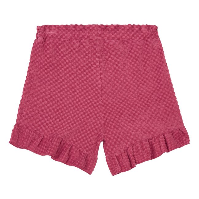 Terry Cloth Frill Shorts | Pink