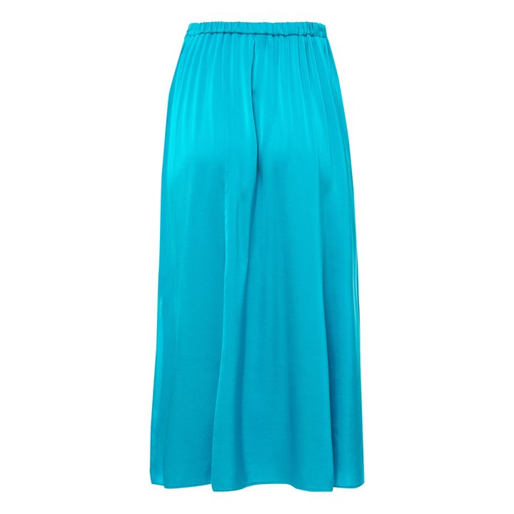 Elasticated Silk Satin Skirt | Blau- Produktbild Nr. 4