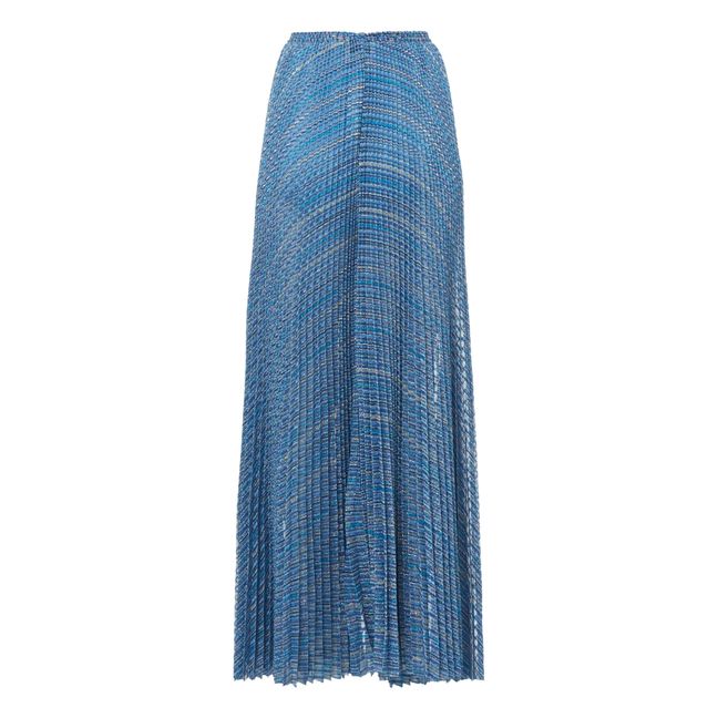 Metallic Wrap Skirt | Blue