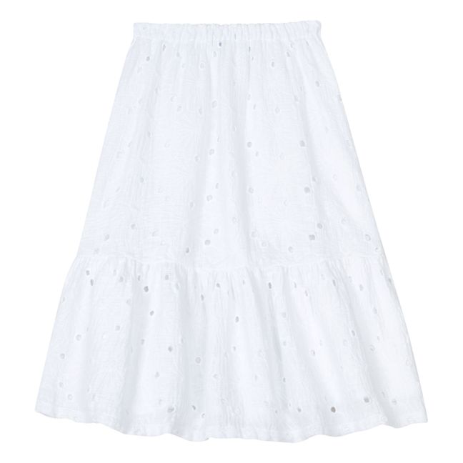 Embroidered Skirt | Ecru