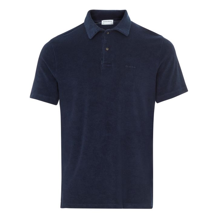 Terry Cloth Polo Shirt | Blu marino- Immagine del prodotto n°0
