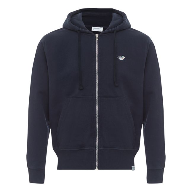 Reißverschluss-Hoodie Duck Patch | Navy