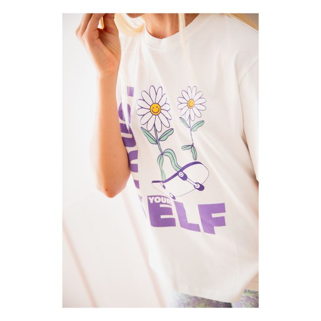 T-Shirt Ample Trust Self Coton Bio | Blanc cassé