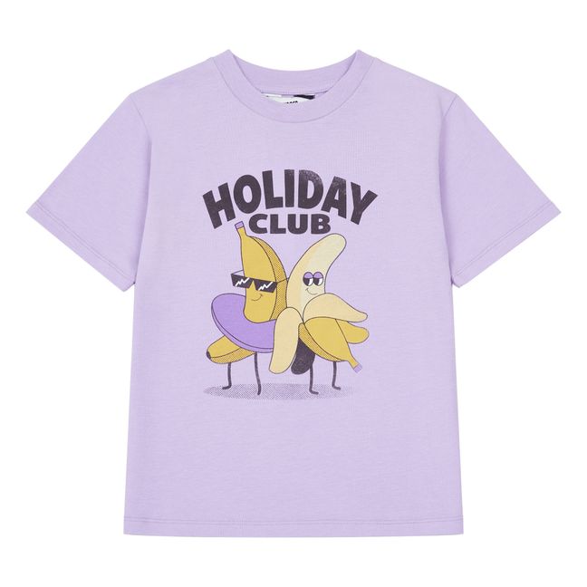 Organic Cotton Holiday Club Girl T-Shirt  | Lilac