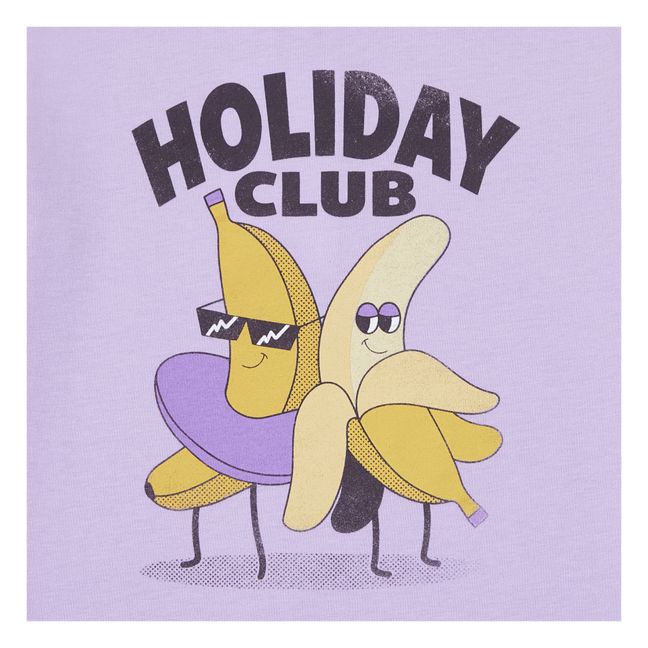 T-Shirt Holiday Club Girl Coton Bio | Lilas
