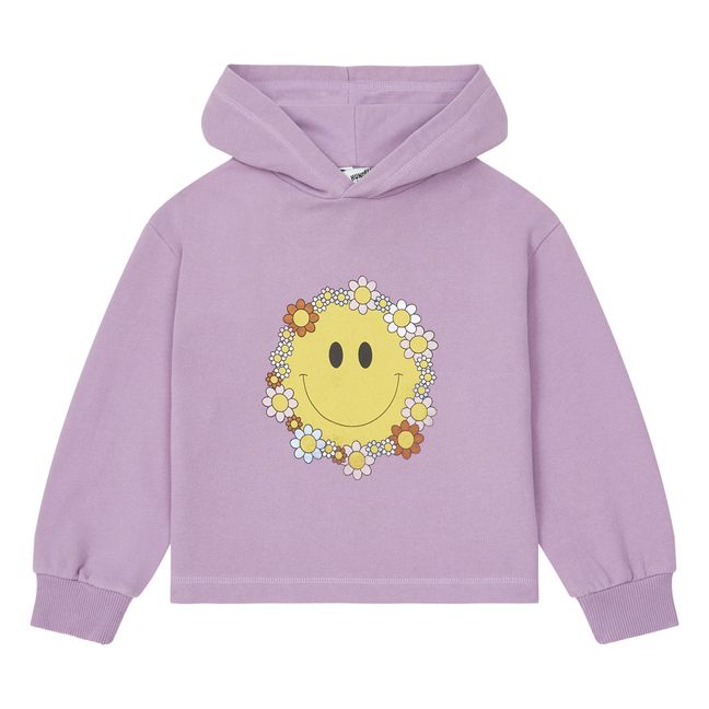 Hoodie FlowerSmile Coton Bio | Mauve