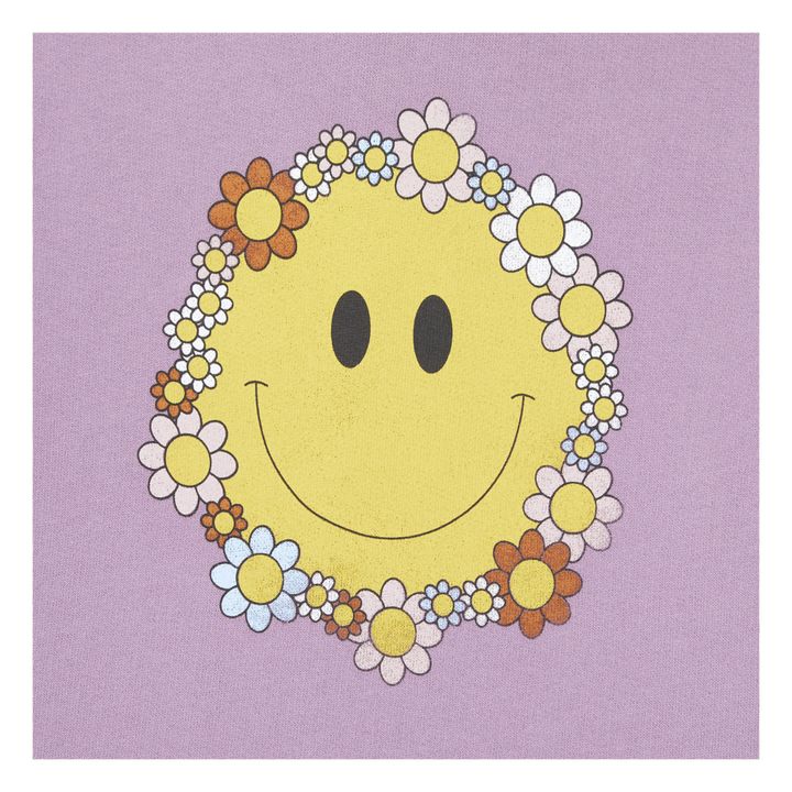Hoodie FlowerSmile Coton Bio | Mauve- Image produit n°3