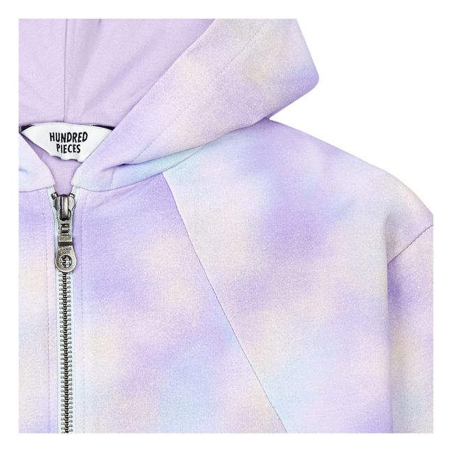 Organic Cotton Zip-Up Tie-Dye Hoodie  | Malva