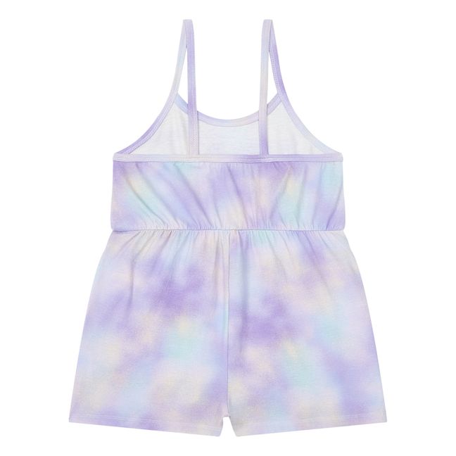 Organic Cotton Tie-Dye Playsuit  | Mauve