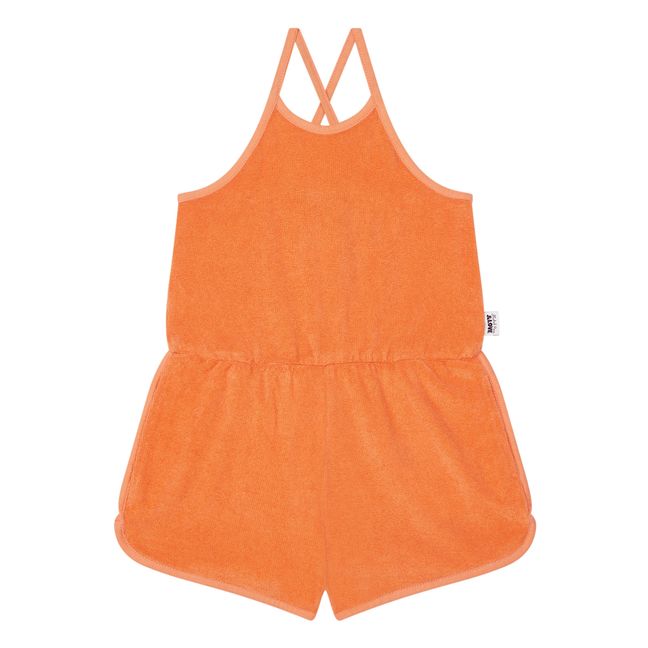 Organic Terry Cloth Playsuit | Apricot