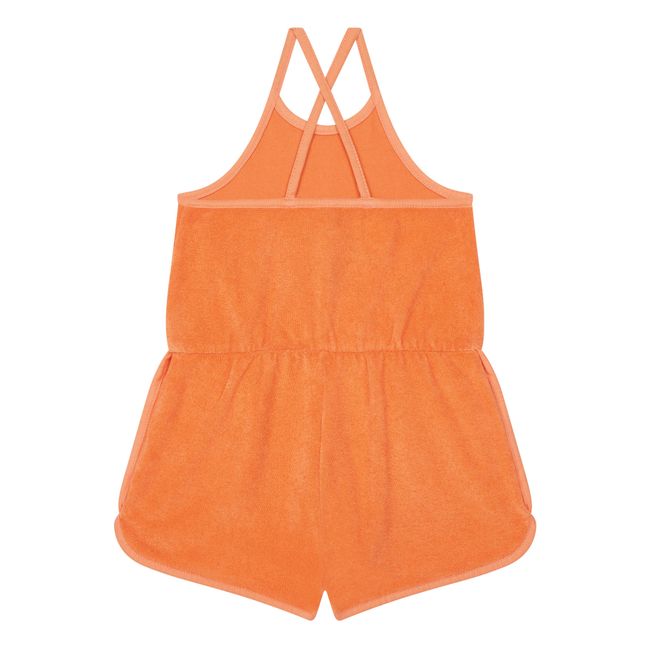Organic Terry Cloth Playsuit | Apricot