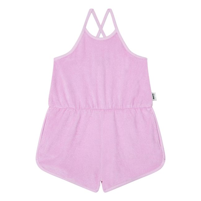 Organic Terry Cloth Playsuit | Pink