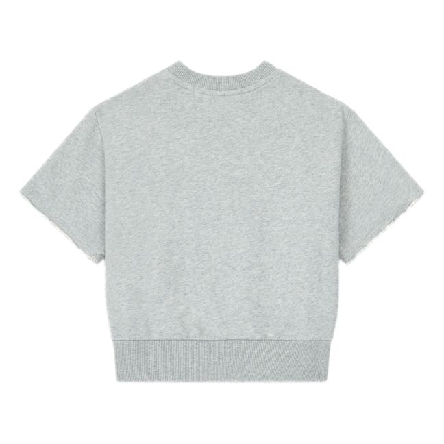 Sweatshirt Manches Courtes Easy Life Coton Bio | Gris chiné