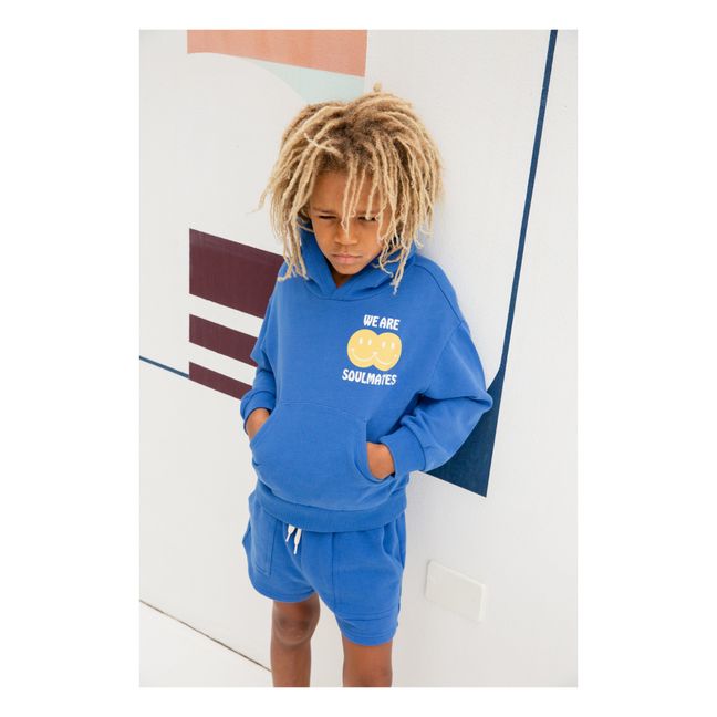 Hoodie Soulmates Coton Bio | Bleu azur
