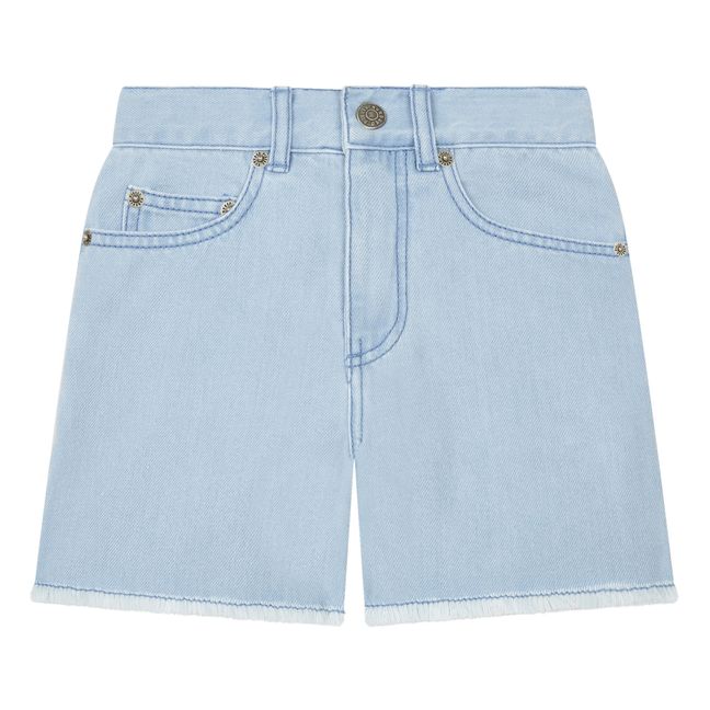 Shorts Denim Bleach | Blau