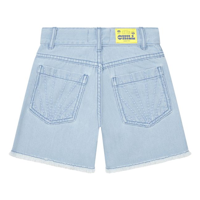 Shorts Denim Bleach | Blau