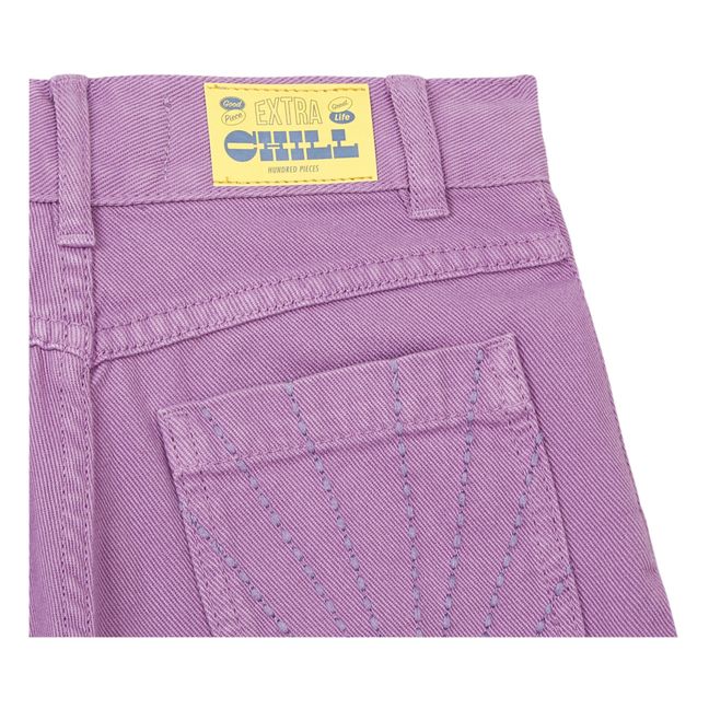 Organic Cotton Denim Shorts | Mauve