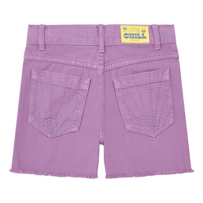 Organic Cotton Denim Shorts | Mauve