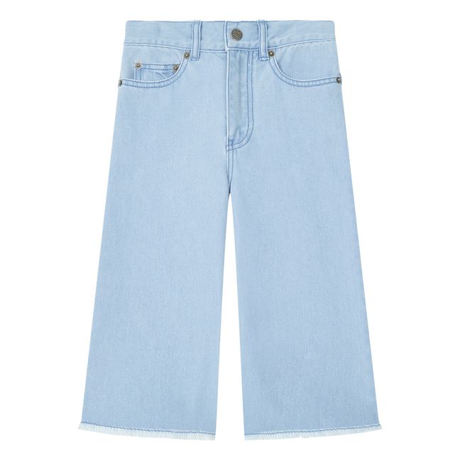 Flared Bleached Denim Jeans | Blu