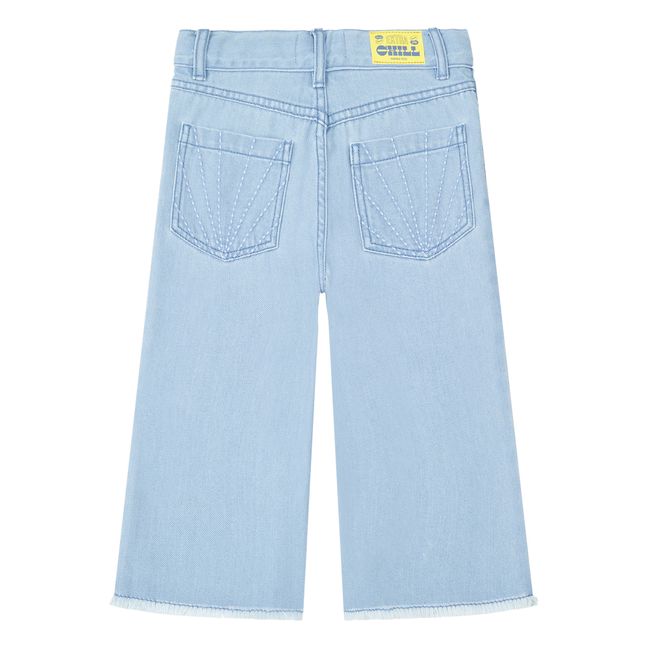 Flared Bleached Denim Jeans | Azul