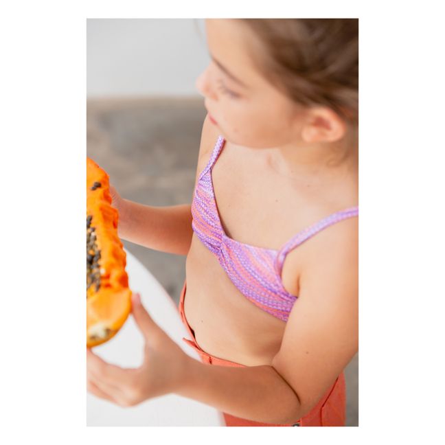 Mini Waves Printed Bikini | Purple