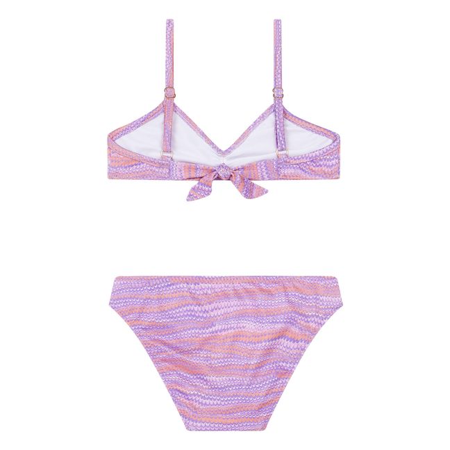 Mini Waves Printed Bikini | Violett