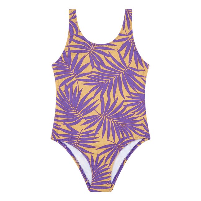 Palm Trees Printed Swimsuit | Lilac