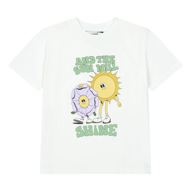 Organic Cotton Sunshine Lauren Martin T-Shirt  | Grauweiß
