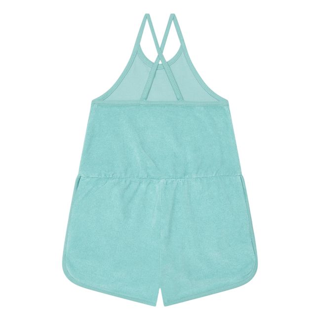 Organic Terry Cloth Playsuit | Turquoise