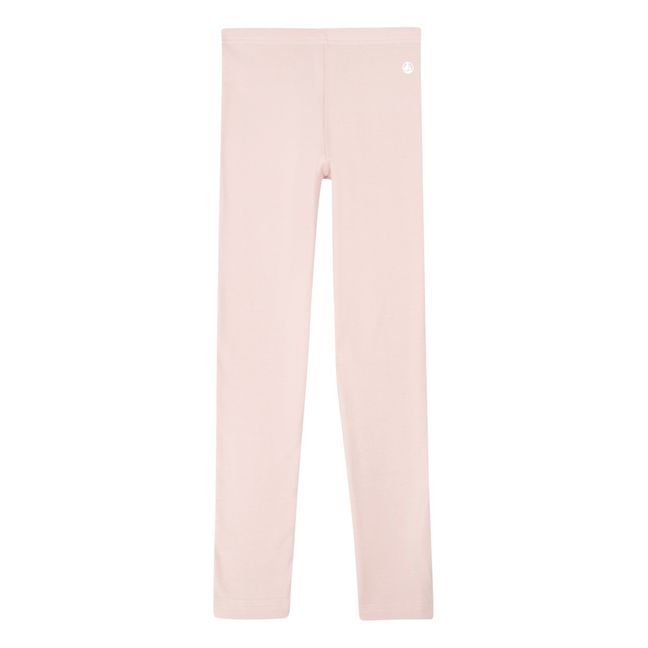 Organic Cotton Elastane Jersey Leggings | Pale pink