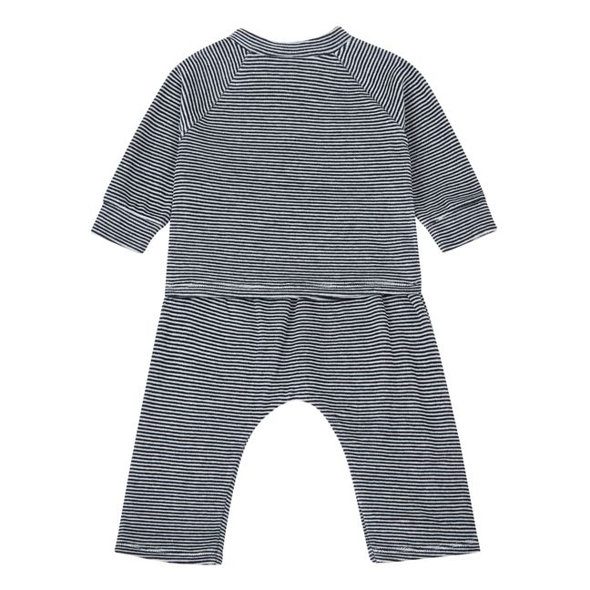 Velvet Pyjama Set | Navy blue