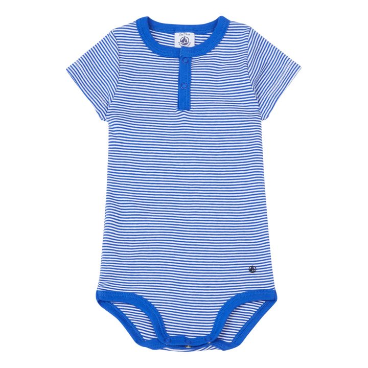 Body bébé garçon marine/rouge coton Bio 3 mois PETIT BATEAU : le