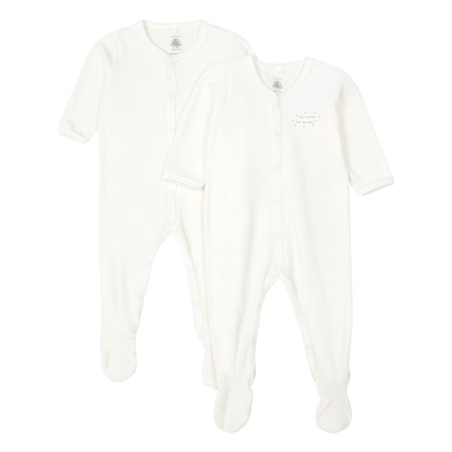 Velour Footed Pyjamas - Set of 2 | Crudo