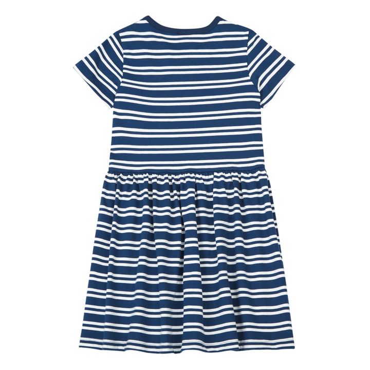 Organic Cotton Short Sleeve Dress | Navy blue- Product image n°2