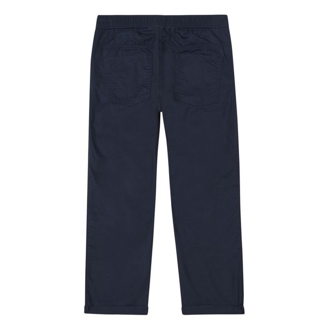 Cotton Twill Trousers | Navy blue