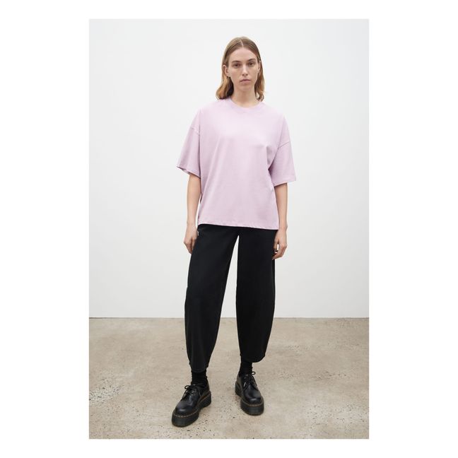 T-shirt Oversize, modello: Boxy, in cotone bio | Lilla